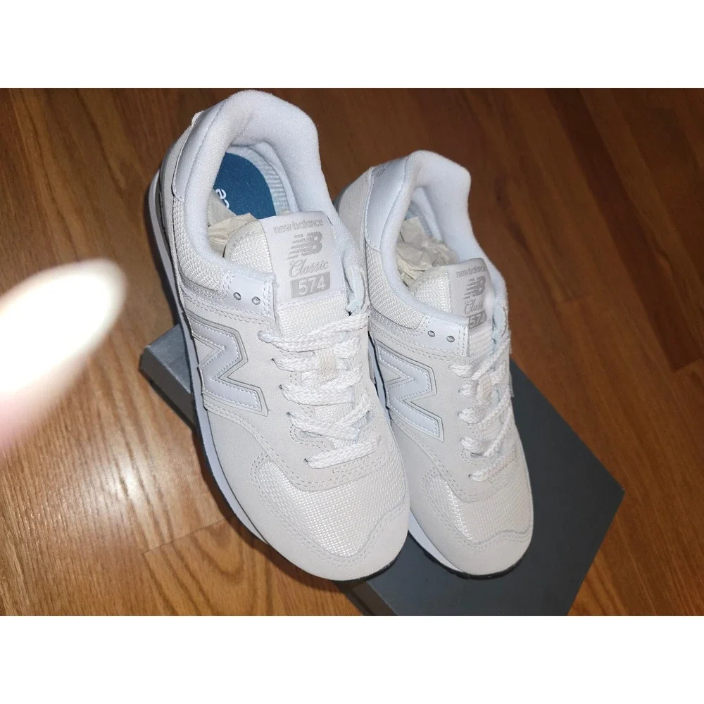 NEW Balance 574 Core CLASSIC - NIMBUS - SUEDE size women 7 men  5.5 new with box